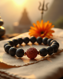 Karungali with Rudraksh Bracelet